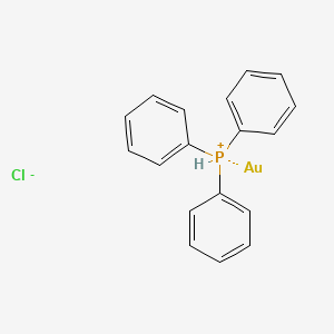 molecular formula C18H16AuClP B7800032 Gold;triphenylphosphanium;chloride 