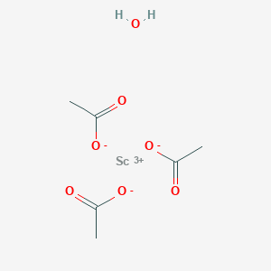 molecular formula C6H11O7Sc B7800075 Scandium(3+);triacetate;hydrate 