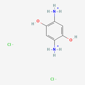 molecular formula C6H10Cl2N2O2 B7800095 (4-Azaniumyl-2,5-dihydroxyphenyl)azanium;dichloride 