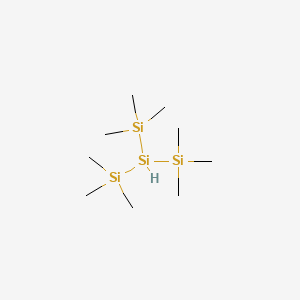molecular formula C9H28Si4 B7800308 Trisilane, 1,1,1,3,3,3-hexamethyl-2-(trimethylsilyl)- 