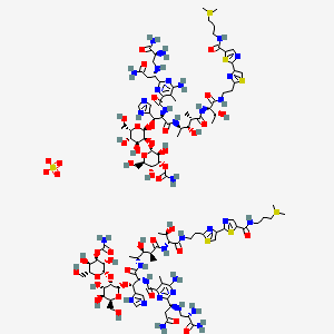 molecular formula C110H168N34O46S7 B7800881 Bleomycin sulfate from Streptomyces verticillus, BioXtra, crystalline 