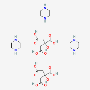 molecular formula C24H46N6O14 B7801060 Piperazine, 2-hydroxy-1,2,3-propanetricarboxylate (3:2) 