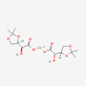 molecular formula C14H22CaO10 B7801214 3,4-o-异丙基-L-赤藓糖酸钙盐 