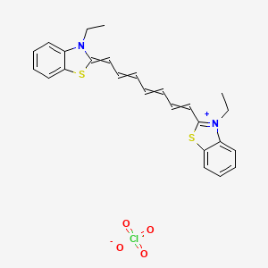 molecular formula C25H25ClN2O4S2 B7801372 3,3'-Diethylthiatricarbocyanine perchlorate 