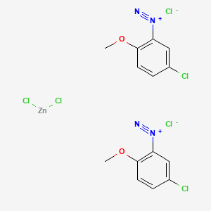 molecular formula C14H12Cl6N4O2Zn B7801391 5-Chloro-2-methoxybenzenediazonium;dichlorozinc;dichloride 