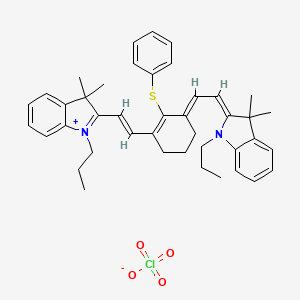 (2Z)-2-[(2E)-2-[3-[(E)-2-(3,3-dimethyl-1-propylindol-1-ium-2-yl)ethenyl]-2-phenylsulfanylcyclohex-2-en-1-ylidene]ethylidene]-3,3-dimethyl-1-propylindole;perchlorate