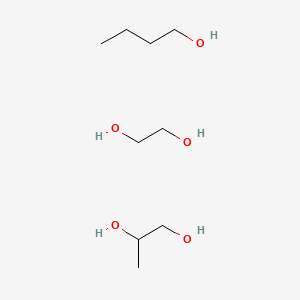 molecular formula C9H24O5 B7801731 Poly(ethylene glycol-ran-propylene glycol) monobutyl ether CAS No. 68551-14-4