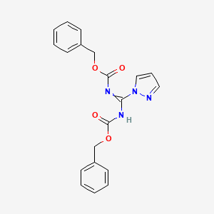 molecular formula C20H18N4O4 B7801751 N,N'-Bis(benzyloxycarbonyl)-1H-pyrazole-1-carboxamidine 