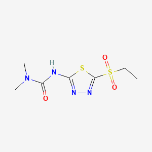 molecular formula C7H12N4O3S2 B7801877 3-(5-Ethylsulfonyl-1,3,4-thiadiazol-2-yl)-1,1-dimethylurea 