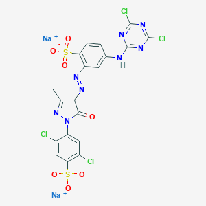 B078019 Disodium 2,5-dichloro-4-[4-[[5-[(4,6-dichloro-1,3,5-triazin-2-yl)amino]-2-sulphonatophenyl]azo]-4,5-dihydro-3-methyl-5-oxo-1H-pyrazol-1-yl]benzenesulphonate CAS No. 12226-44-7