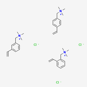 molecular formula C36H54Cl3N3 B7801908 Benzenemethanaminium, ar-ethenyl-N,N,N-trimethyl-, chloride (1:1) 