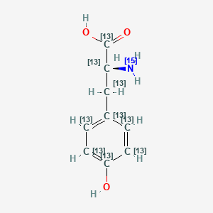 molecular formula C9H11NO3 B7802220 L-4-Hydroxyphenylalanine-13C9,15N 