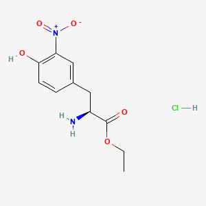 molecular formula C11H15ClN2O5 B7802336 3-硝基-L-酪氨酸乙酯盐酸盐 CAS No. 118123-23-2