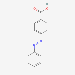 molecular formula C13H10N2O2 B7802366 Benzoic acid, 4-(phenylazo)- CAS No. 37790-20-8