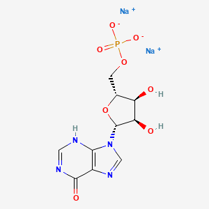 molecular formula C10H11N4Na2O8P B7802461 disodium;[(2R,3S,4R,5R)-3,4-dihydroxy-5-(6-oxo-3H-purin-9-yl)oxolan-2-yl]methyl phosphate 