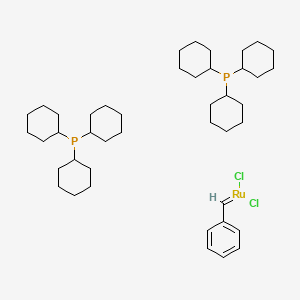 molecular formula C43H72Cl2P2Ru B7802476 Benzylidenebis(tricyclohexylphosphine)dichlororuthenium 