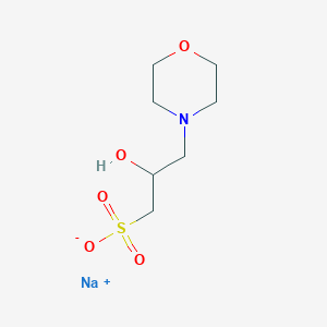 molecular formula C7H14NNaO5S B7802553 sodium;2-hydroxy-3-morpholin-4-ylpropane-1-sulfonate 