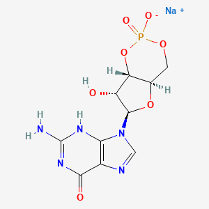 molecular formula C10H11N5NaO7P B7802664 CID 16219426 