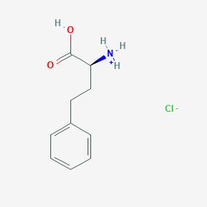 molecular formula C10H14ClNO2 B7802731 [(1S)-1-carboxy-3-phenylpropyl]azanium;chloride 