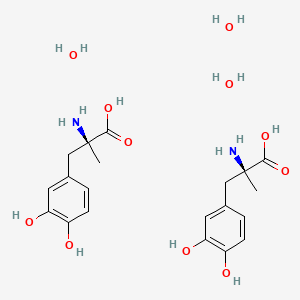 molecular formula C20H32N2O11 B7802893 甲基多巴倍半水合物 