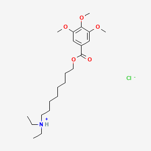 molecular formula C22H38ClNO5 B7803002 Diethyl(8-(3,4,5-trimethoxybenzoyloxy)octyl)ammonium chloride 