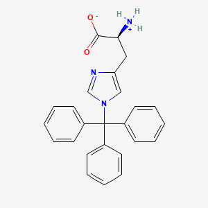 molecular formula C25H23N3O2 B7803040 (2S)-2-azaniumyl-3-(1-tritylimidazol-4-yl)propanoate 