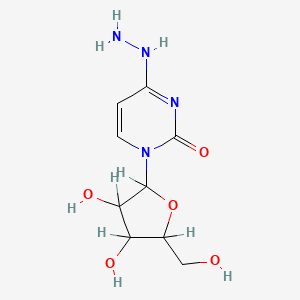 3-[3,4-Dihydroxy-5-(hydroxymethyl)oxolan-2-yl]-6-hydrazino-3-hydropyrimidin-2-one