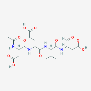 molecular formula C20H30N4O11 B7803135 4-[(2-Acetamido-3-carboxypropanoyl)amino]-5-[[1-[(1-carboxy-3-oxopropan-2-yl)amino]-3-methyl-1-oxobutan-2-yl]amino]-5-oxopentanoic acid 