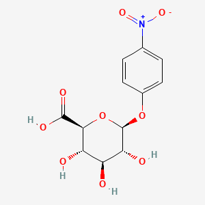 molecular formula C12H13NO9 B7803243 4-Nitrophenyl beta-D-glucopyranosiduronic acid CAS No. 60833-84-3
