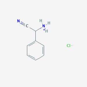molecular formula C8H9ClN2 B7803289 (alpha-Cyanobenzyl)ammonium chloride 