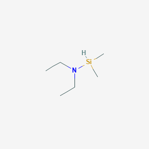 molecular formula C6H17NSi B7803531 N,N-二乙基-1,1-二甲基硅烷胺 