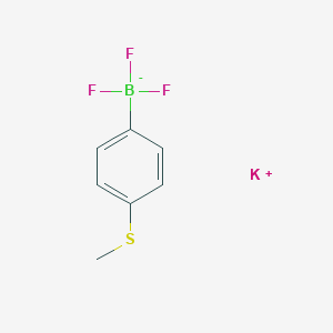 molecular formula C7H7BF3KS B7803581 potassium;trifluoro-(4-methylsulfanylphenyl)boranuide 