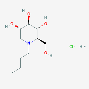 molecular formula C10H22ClNO4 B7803696 (2R,3R,4R,5S)-1-butyl-2-(hydroxymethyl)piperidine-3,4,5-triol;hydron;chloride 