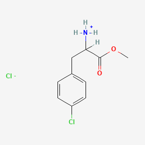 molecular formula C10H13Cl2NO2 B7803707 Phenylalanine, 4-chloro-, methyl ester, hydrochloride 