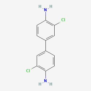 molecular formula C12H10Cl2N2<br>C6H3ClNH2C6H3ClNH2<br>C12H10Cl2N2 B7803790 3,3'-Dichlorobenzidine CAS No. 86349-58-8