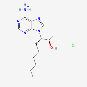 molecular formula C14H24ClN5O B7803797 [9-[(2R,3S)-2-hydroxynonan-3-yl]purin-6-yl]azanium;chloride 