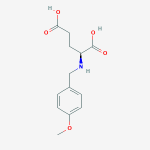 molecular formula C13H17NO5 B7803877 (S)-2-((4-methoxybenzyl)amino)pentanedioic acid 