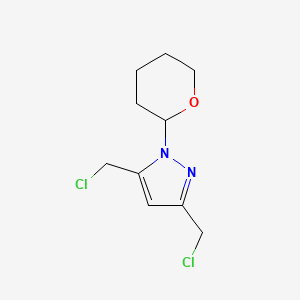 molecular formula C10H14Cl2N2O B7803886 3,5-Bis(chloromethyl)-1-(oxan-2-yl)pyrazole CAS No. 252334-30-8