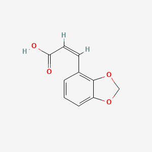 molecular formula C10H8O4 B7803906 (2Z)-3-(1,3-benzodioxol-4-yl)-2-propenoic acid 