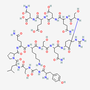 molecular formula C71H113N23O28 B7803945 (Des-Gly77,Des-His78)-Myelin Basic Protein (68-84) (guinea pig) H-Tyr-Gly-Ser-Leu-Pro-Gln-Lys-Ser-Gln-Arg-Ser-Gln-Asp-Glu-Asn-OH 