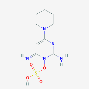 (2-Amino-6-imino-4-piperidin-1-ylpyrimidin-1-yl) hydrogen sulfate