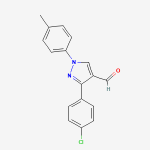 1H-Pyrazole-4-carboxaldehyde, 3-(4-chlorophenyl)-1-(4-methylphenyl)-