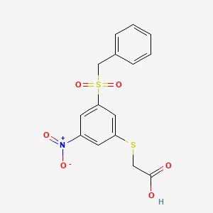 {[3-(Benzylsulfonyl)-5-nitrophenyl]thio}acetic acid