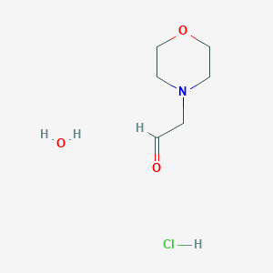 molecular formula C6H14ClNO3 B7804398 Morpholin-4-yl-acetaldehyde monohydrate hydrochloride 