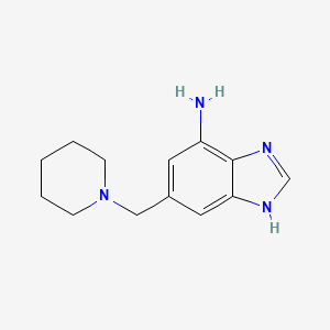 molecular formula C13H18N4 B7804413 6-(piperidin-1-ylmethyl)-1H-benzimidazol-4-amine 
