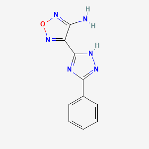 molecular formula C10H8N6O B7804421 4-(5-Phenyl-1 h-1,2,4-triazol-3-yl)furazan-3-amine 