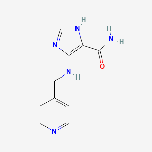 molecular formula C10H11N5O B7804426 5-[(4-Pyridinylmethyl)amino]-1H-imidazole-4-carboxamide 