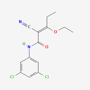 (Z)-2-cyano-N-(3,5-dichlorophenyl)-3-ethoxypent-2-enamide