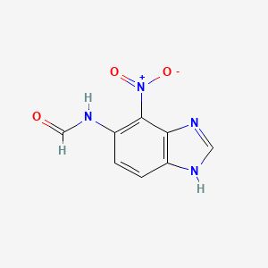 molecular formula C8H6N4O3 B7804458 (7-Nitro-1H-benzimidazol-6-yl)formamide 