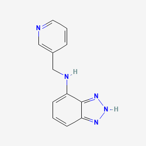 molecular formula C12H11N5 B7804480 N-(3-Pyridinylmethyl)-1H-1,2,3-benzotriazol-7-amine 